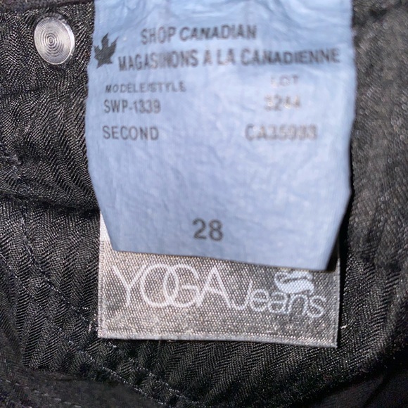 Second Yoga Jeans Women’s Black Stretch Pants Size 28 (Tape W29 / L30.5”) - Picture 9 of 9